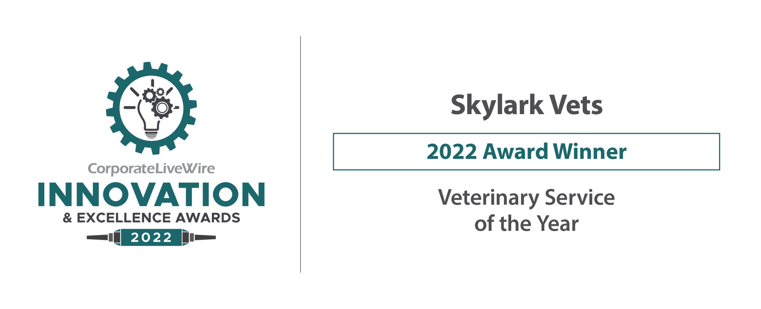 Skylark Vets inovation & excellence banner 2022